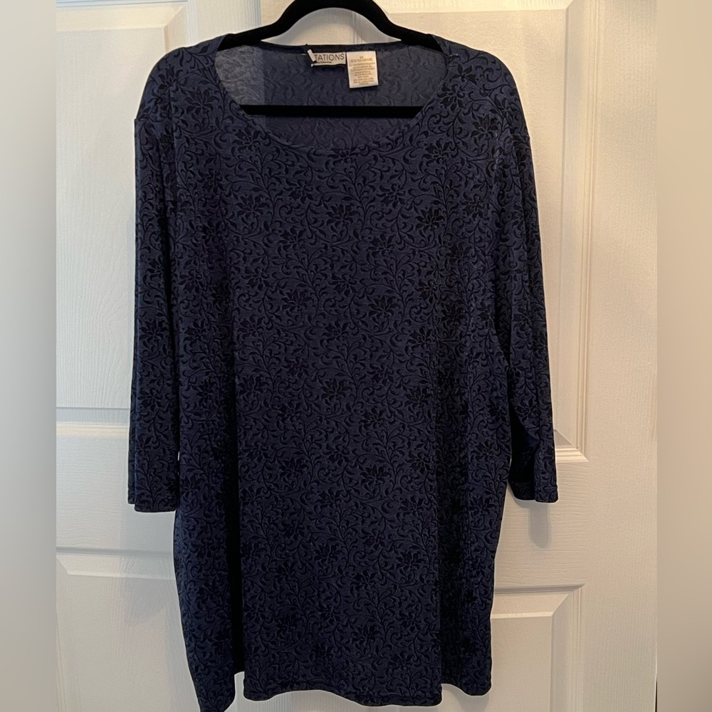NOTATIONS WOMENS TOP, 4X, EXCELLENT CONDITION